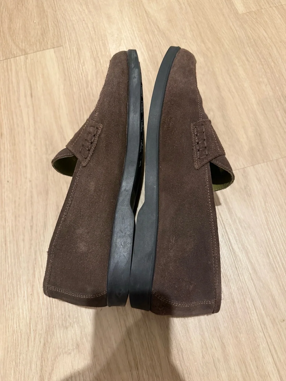Men's Brown Suede Penny Loafers - Classic Slip-On Style